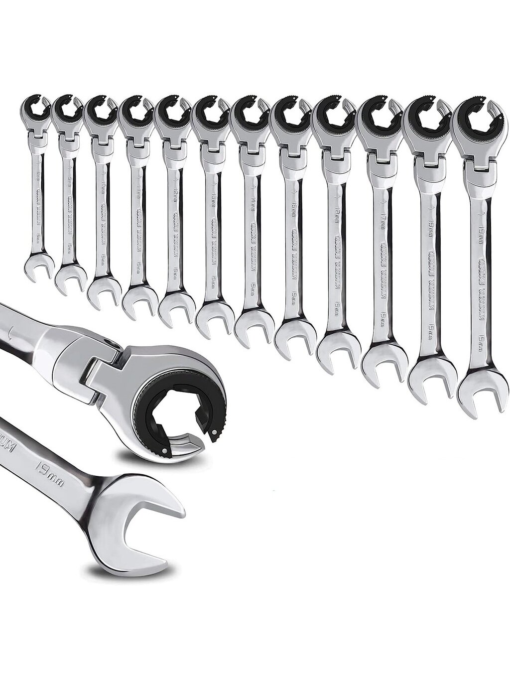⬡ Kombinuotas terkšlinis atviras raktas su lanksčia galva 16 mm (CL407416, CHANGLU TOOLS) ⬡ Kombinuotas terkšlinis atviras raktas su lanksčia galva 16 mm (CL407416, CHANGLU TOOLS)