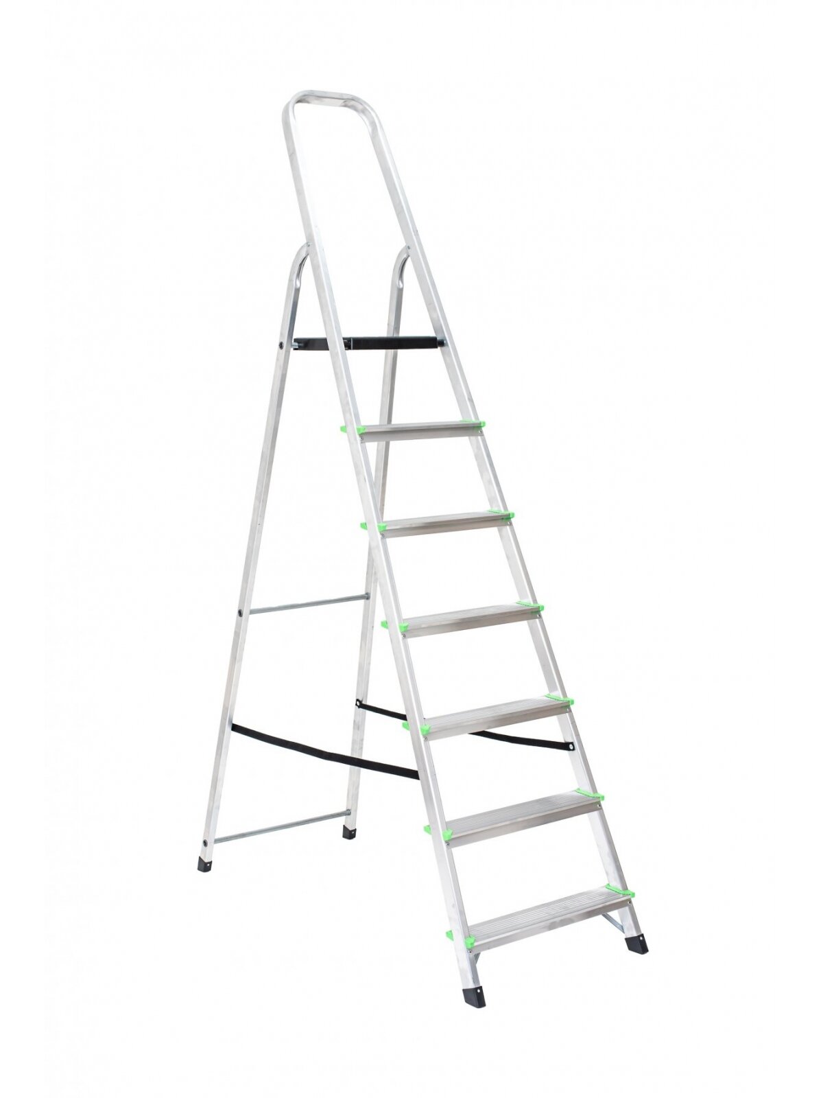 Kopėčios aliuminės, buitinės 120kg EUROSTYL | 7 pakopų 140-217cm, max 120 kg