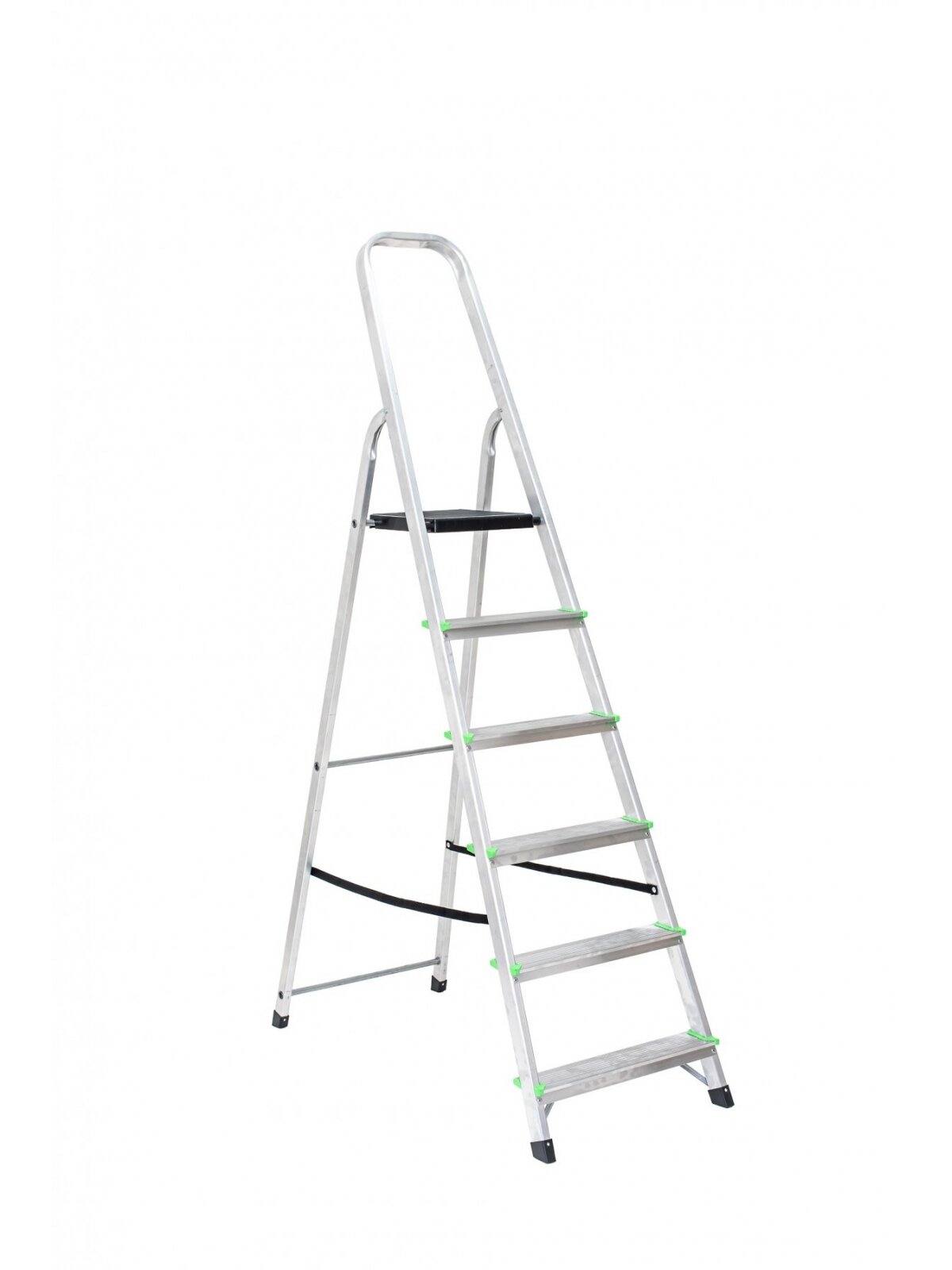 Kopėčios aliuminės, buitinės 150kg EUROSTYL | 6 pakopų 119-194cm, max 150 kg