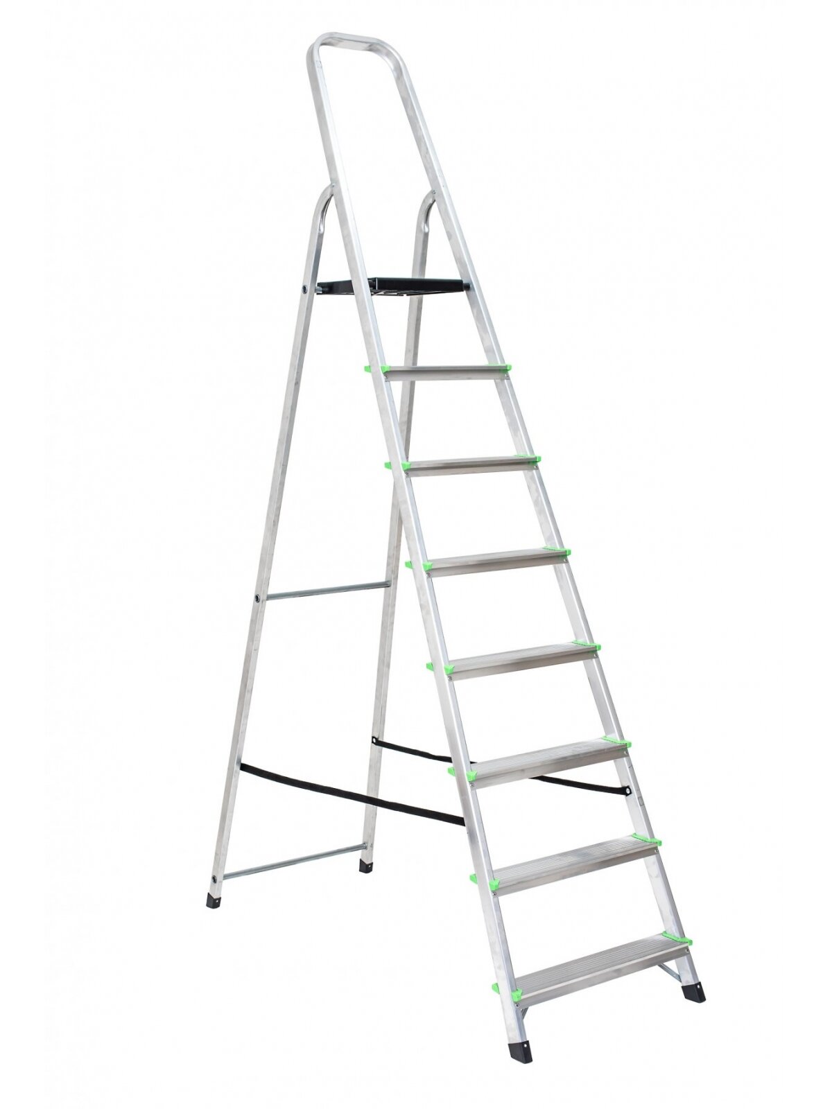 Kopėčios aliuminės, buitinės 150kg EUROSTYL | 8 pakopų 162-240cm, max 150 kg Kopėčios aliuminės, buitinės 150kg EUROSTYL | 8 pakopų 162-240cm, max 150 kg