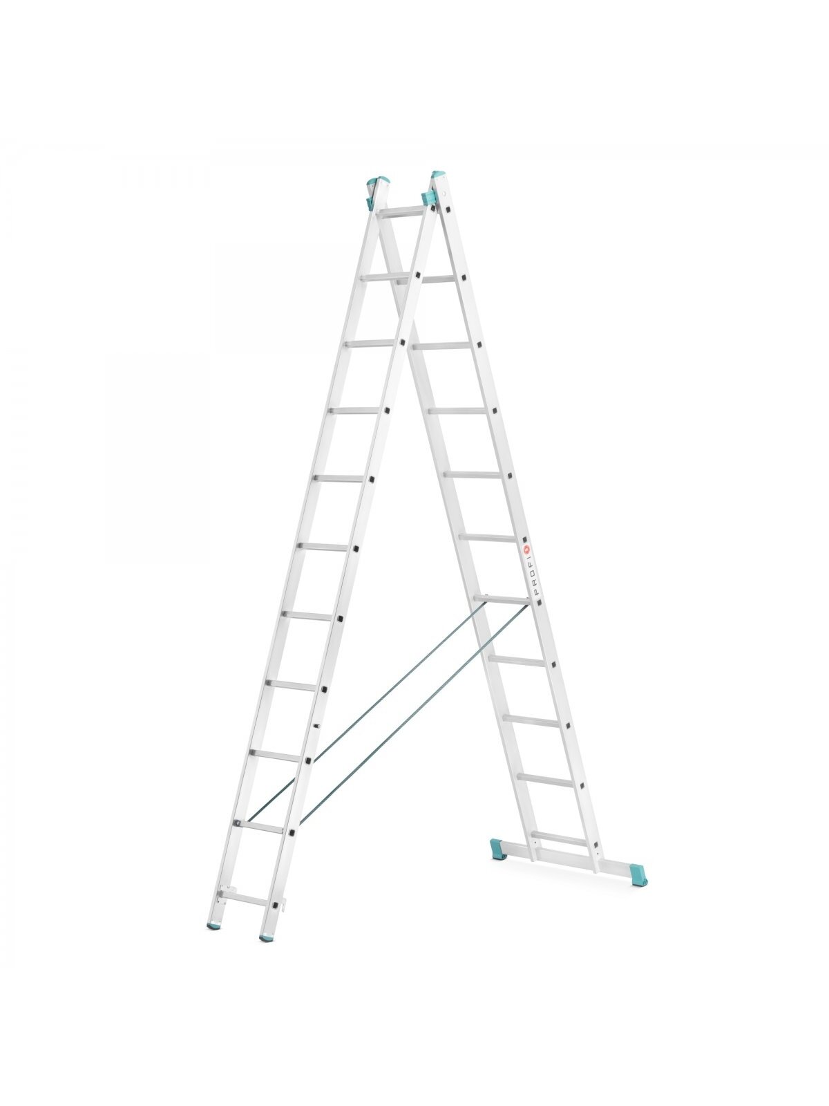 Kopėčios aliuminės, universalios, dvipusės, ištraukiamos, 2 dalių EUROSTYL | 2x11 pakopų 315-513cm Kopėčios aliuminės, universalios, dvipusės, ištraukiamos, 2 dalių EUROSTYL | 2x11 pakopų 315-513cm