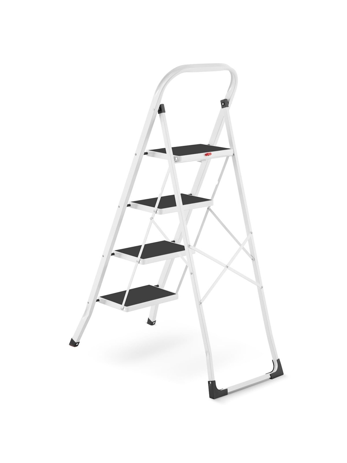 Kopėčios plieninės buitinės Higher | 4 pakopų (baltos) 2