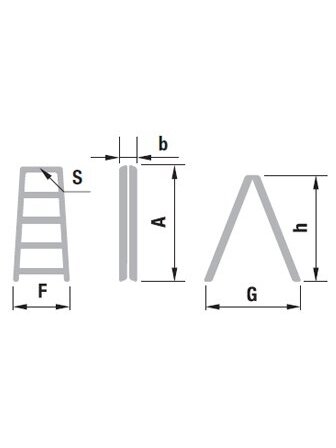 Kopėčios aliuminės, buitinės, dvipusės EUROSTYL | 4 pakopų 78-85cm, max 120 kg Kopėčios aliuminės, buitinės, dvipusės EUROSTYL | 4 pakopų 78-85cm, max 120 kg