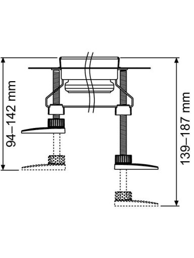 Kojelės montavimo Tece 660003 h19-139mm 4vnt