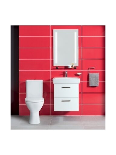 Kombinuotas unitazas LYRAplus RIMLESS horizontaliu nuotaku, Dual Flush 4,5/3ltr., vandens įvadas apačioje
