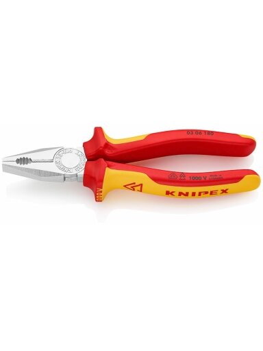 Kombinuotos replės VDE 180mm, Knipex