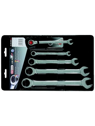 Kombinuotų terkšlinių raktų komplektas  5vnt 5/16"-3/4, KS Tools