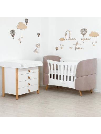 Komoda Su Nuimama Persirengimo Lenta 2-in-1 Ingvart Scandi, 85x80x50cm, Balta/Natūrali Spalva Komoda Su Nuimama Persirengimo Lenta 2-in-1 Ingvart Scandi, 85x80x50cm, Balta/Natūrali Spalva