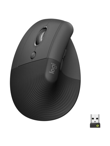 Kompiuterio pelė Logitech Lift Left, grafito Kompiuterio pelė Logitech Lift Left, grafito