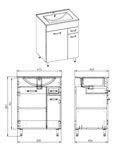 KOMPLEKTAS NIKA 60 CM BALTAS BLIZGUS