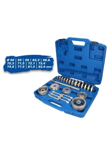 Komplektas ratų guoliams montuoti  50-83,4mm, Brilliant Tools