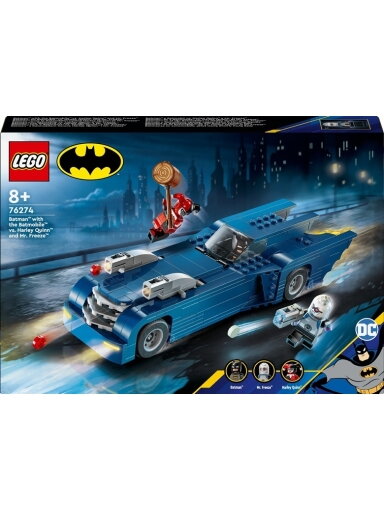 Kon LEGO Betmen su auto prieš Harlę Kvin ir Poną Šaltį 76274