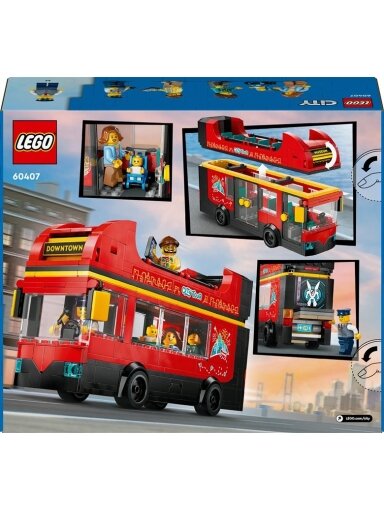 Konstr LEGO City Raudonas dviaukštis apžvalgos autobus 60407