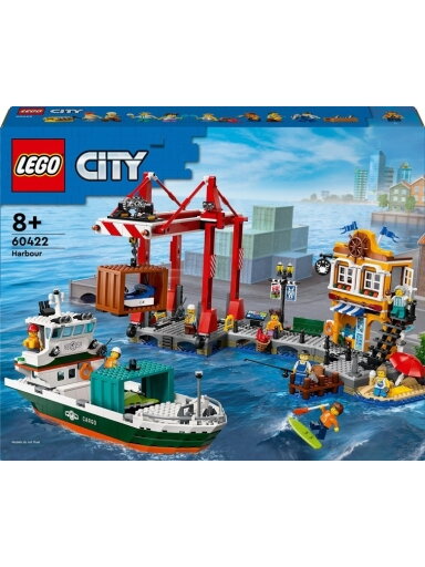 Konstrukt LEGO City Pajūrio uostas su krovininiu laivu 60422