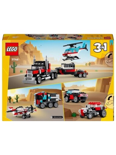 Konstruktorius LEGO Bortinis sunkvežimis su sraigtasparniu