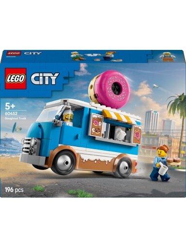 Konstruktorius LEGO® City Doughnut Truck 60452, 196 vnt.