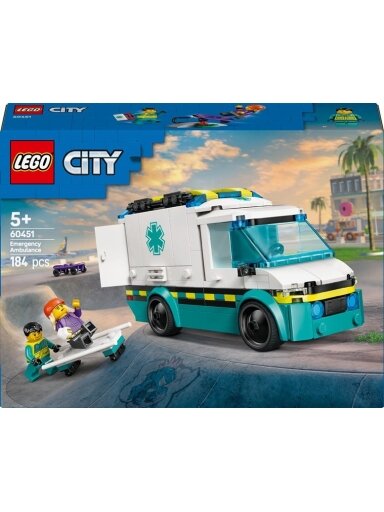 Konstruktorius LEGO® City Emergency Ambulance, 184 vnt.