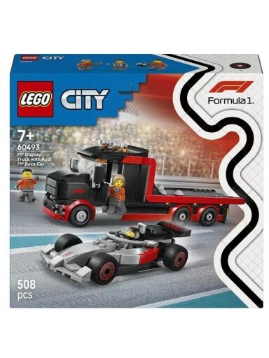 Konstruktorius LEGO City F1 sunkvežimis su Audi 60493,508vnt