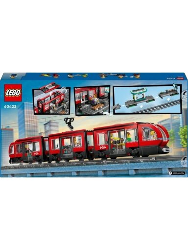 Konstruktorius LEGO® City Miesto tramvajus ir stotelė 60423