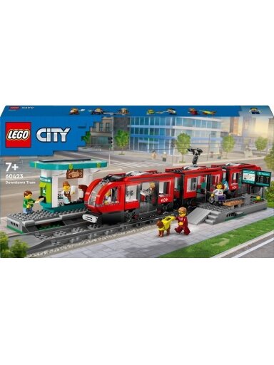 Konstruktorius LEGO® City Miesto tramvajus ir stotelė 60423