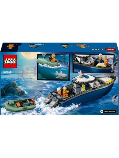Konstruktorius LEGO® City Police Boat Chase 60456, 264 vnt.