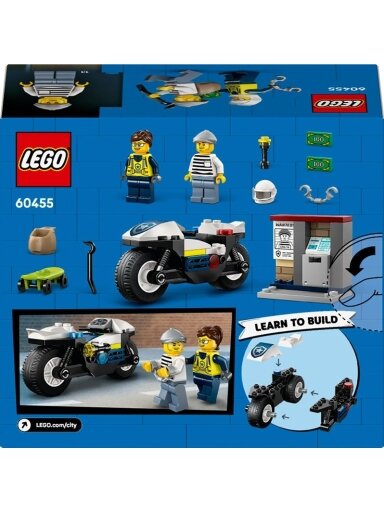 Konstruktorius LEGO® City Police Motorcycle Chase 60455