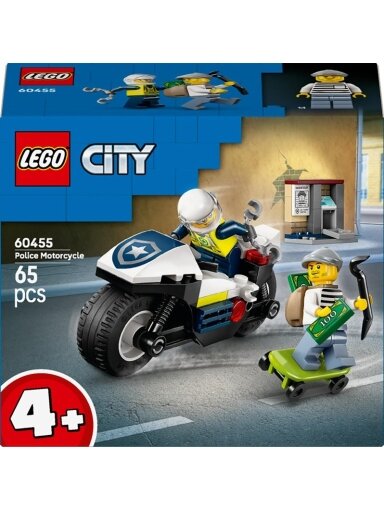 Konstruktorius LEGO® City Police Motorcycle Chase 60455