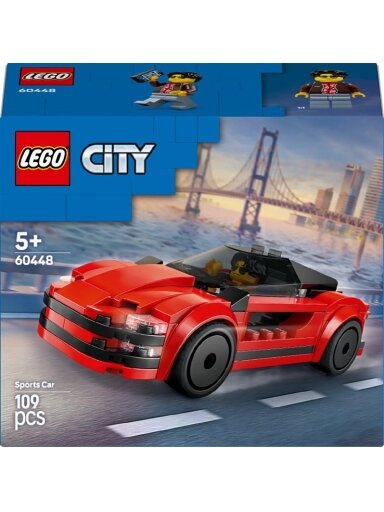 Konstruktorius LEGO® City Red Sports Car 60448, 109 vnt.