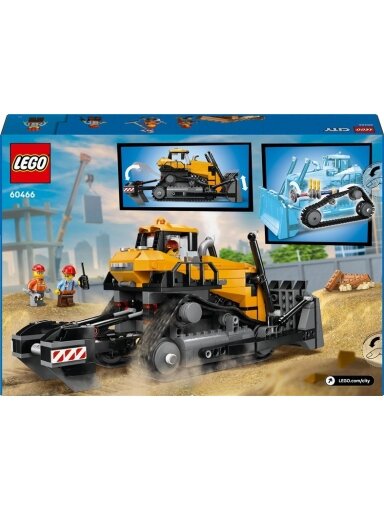 Konstruktorius LEGO® City Yellow Bulldozer 60466, 682 vnt.