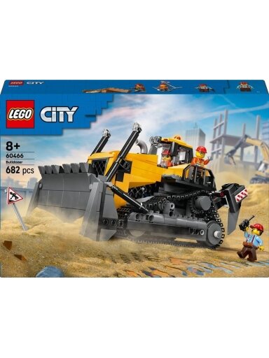 Konstruktorius LEGO® City Yellow Bulldozer 60466, 682 vnt.