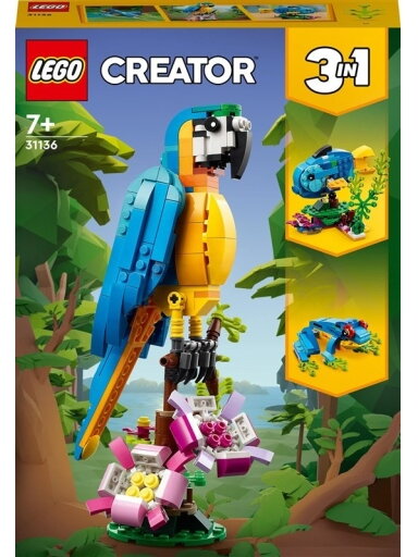 Konstruktorius LEGO Creator 3in1 Egzotiška papūga 31136