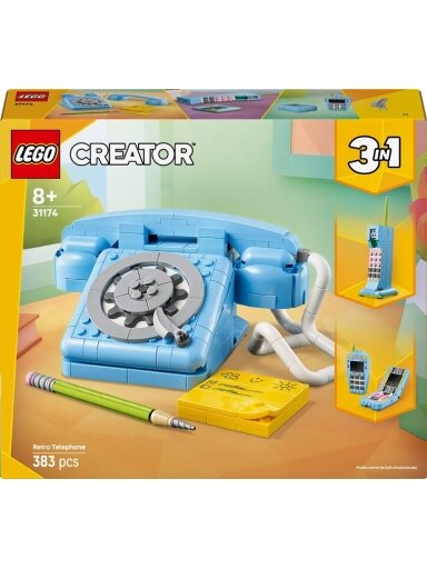 Konstruktorius LEGO® Creator 3in1 Retro Telephone 31174