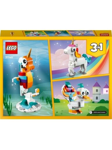 Konstruktorius LEGO Creator 3in1 Stebuklingas vienaragis
