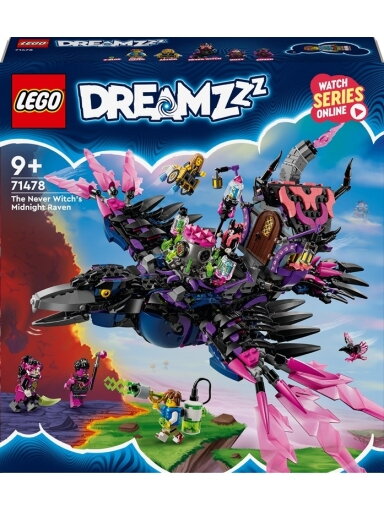 Konstruktorius LEGO DREAMZzz Raganos vidurnkt juodvarn 71478