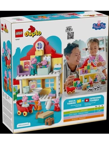Konstruktorius LEGO DUPLO Peppa Pig Šeimos namas 10467 84vnt
