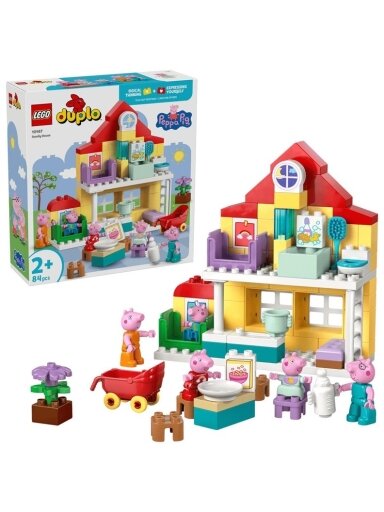 Konstruktorius LEGO DUPLO Peppa Pig Šeimos namas 10467 84vnt