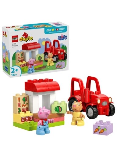 Konstruktorius LEGO DUPLO Traktorius ir kioskas 10468, 18vnt