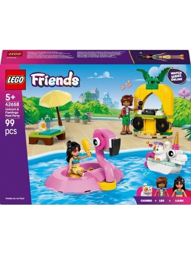 Konstruktorius LEGO® Friends Unicorn & Flamingo Pool Party