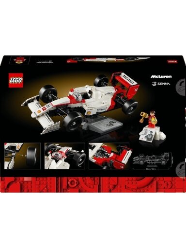 Konstruktorius LEGO Icons McLaren MP4/4 ir Ayrton Senna