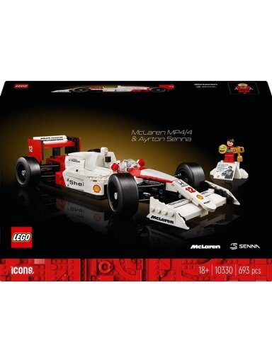 Konstruktorius LEGO Icons McLaren MP4/4 ir Ayrton Senna