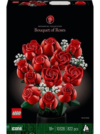 Konstruktorius LEGO® Icons Rožių puokštė 10328