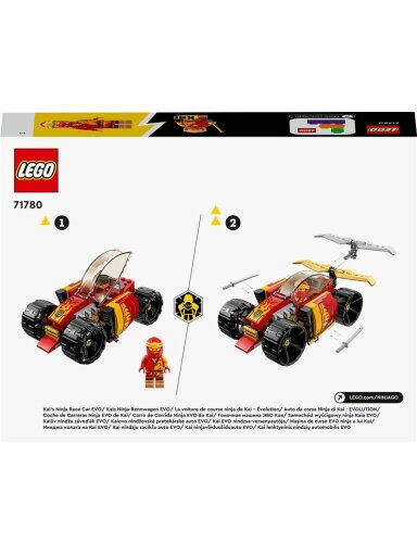Konstruktorius LEGO Kai lenktyninis nindzių automobilis EVO