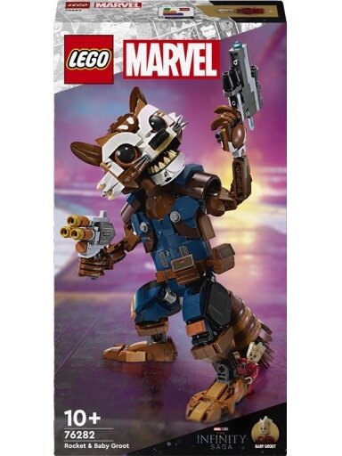 Konstruktorius LEGO® MARVEL ROCKET ir mažylis GROOT 76282
