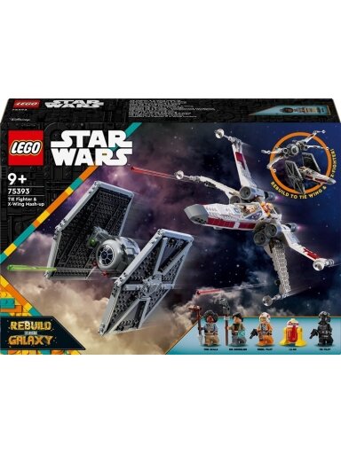 Konstruktorius LEGO Star Wars™ TIE Fighter ir X-Wing 75393