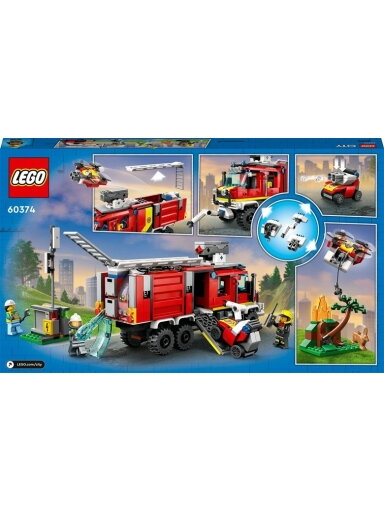 Konstruktorius LEGO Ugniagesių vadavietės sunkvežimis 60374