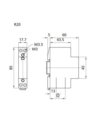 Kontaktorius Eti, 20A, 1.6kW