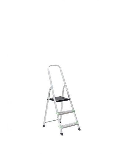 Kopėčios aliuminės, buitinės 120kg EUROSTYL | 3 pakopų 55-125cm, max 120 kg