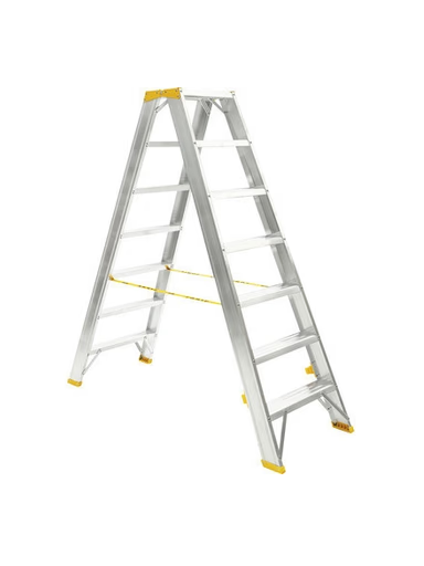 Kopėčios aliuminės, dvipusės FORTE | 7 pakopų iš abiejų pusių, 149cm