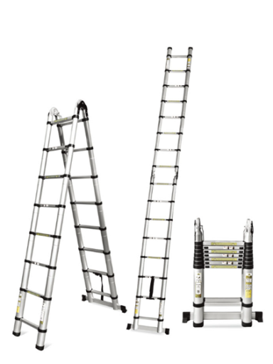 Kopėčios ALIUMINIO 2x6 pakopų 78-378cm teleskopinės max 150kg SNAPIT Kopėčios ALIUMINIO 2x6 pakopų 78-378cm teleskopinės max 150kg SNAPIT