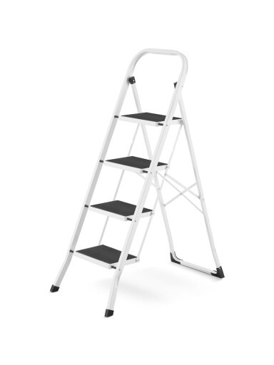 Kopėčios plieninės buitinės Higher | 4 pakopų (baltos)